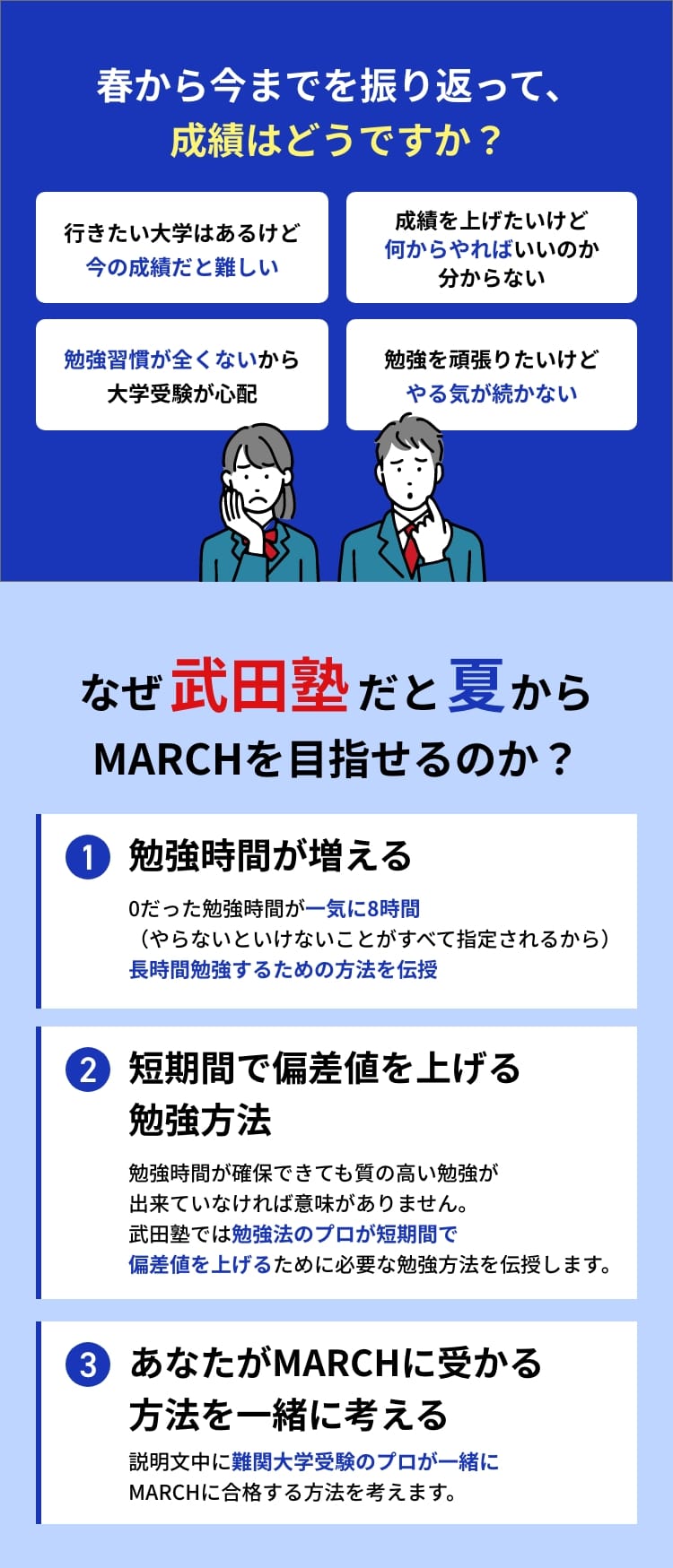 春から今までを振り返って、成績はどうですか？